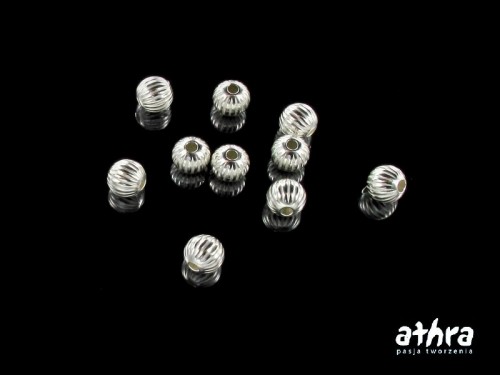 www_athra_pl_P2R3 srebrna kulka ryflowana 3,0mm próba ag 925