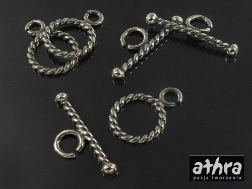 www_athra_pl_TAG/O zapięcie srebrne oksydowane  patyk z kółkiem