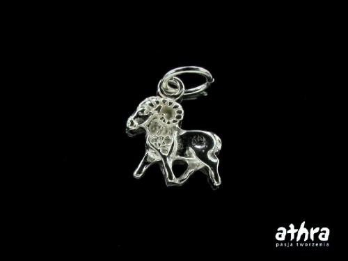 www_athra_pl_ZOD4 srebrna zawieszka z kółkiem znak zodiaku Baran