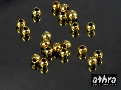 Kulka gładka 2,2 mm, pozłacana, P2L22/D