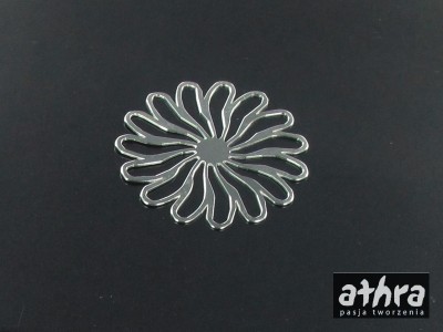 Kwiatek srebrny, laserowo wycinany, LS046
