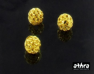 Kulka siatka 5mm, pozłacana,  PLR05/ D