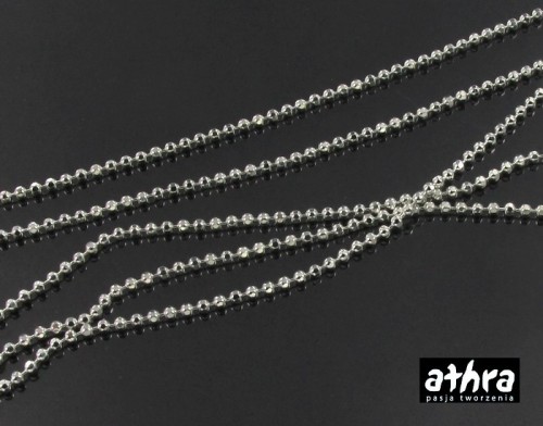 łańcuszek kulkowy 1mm diamentowany próba 925 półfabrykaty srebrne