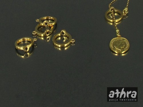 www_athra_pl_ LS1/D półfabrykaty pozłacany łącznik stoper do łańcuszka