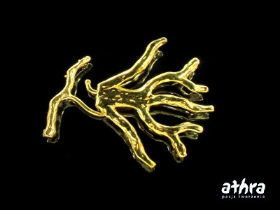 Zapięcie ozdobne, koralowiec, pozłaane SVAG5853/D