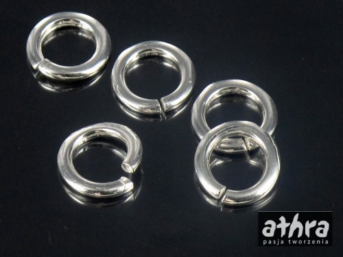 www_athra_pl_KCP6 Półfabrykat srebrny Ag,srebro,próba 925. Element do łączenia, kółko cięte, płaskie.