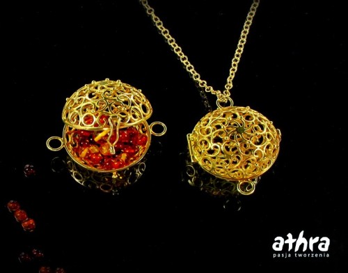 www_athra_pl_ZABR3/D srebrna ażurowa kula pozłacana otwierana