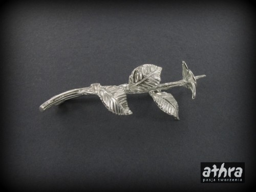 www_athra_pl_BROSZ6  srebrna broszka kwiat z bolcem próba ag 925