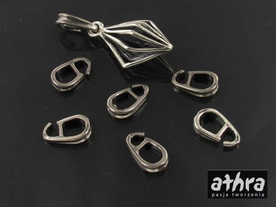 Zawieszka do wisiorka nacinana, oksydowana, ZW2090/O