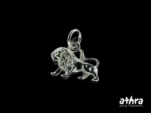 www_athra_pl_ZOD8 srebrna zawieszka z kółkiem znak zodiaku LEW