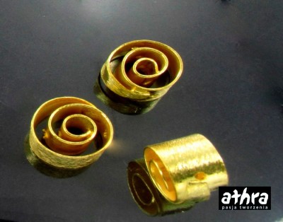 Przekładka satynowa ślimak mały, pozłacana, PS48/D