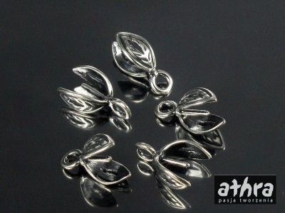 Zawieszka oksydowana listek z bolcem, ZWB154/O