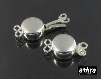 Zapięcie okrągłe, gładkie, na dwa sznury, CH0667/2