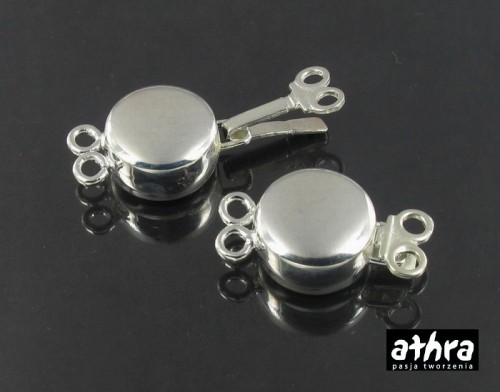 www_athra_pl_CH0667/2 srebrne zapięcie okrągłe gładkie na dwa sznury