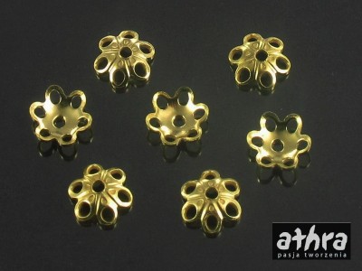 Miseczka, kwiatek z mosiądzu ażur  5,0mm, SM4835/5/M