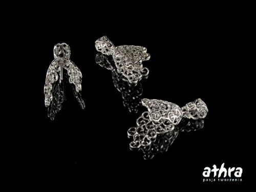 www_athra_pl_zawieszka ażurowa z uchwytem i bolcem oksydowana próba ag 925 ZWB3156/O