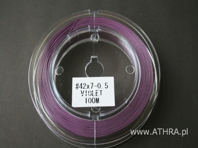 Linka stalowa jubilerska, japońska 0,50mm, VIOLET50