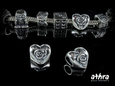 Przekładka serce, oksydowana, P152