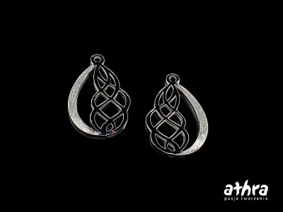 Zawieszka laserowo wycinana, przestrzenna, rodowana, ALEN1/R