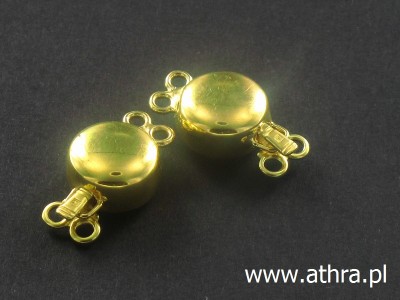 Zapięcie okrągłe, gładkie, na dwa sznury, CH0667/2/D