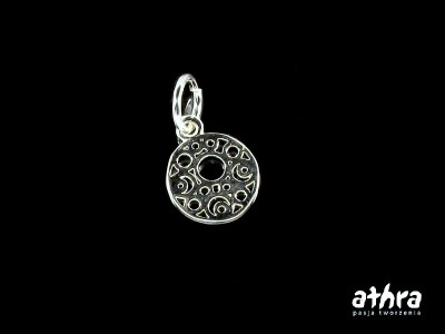 Zawieszka srebrna, kółko ażurowe, ZL159