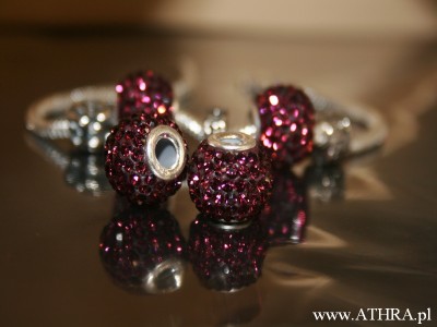 Przekładka srebrna z kryształkami Swarovskiego, PANS5