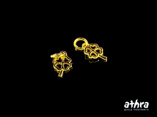 www_athra_pl_ ZL201/D półfabrykaty srebrne próba 925 zawieszka pozłacana koniczynka