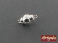 element z mosiądzu posrebrzany zapięcie magnetyczne  śr. 10 mm do biżuterii