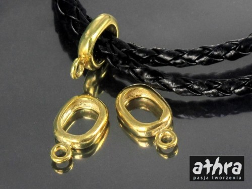 www_athra_pl_OWAL1/D przekładka srebrna pozłacana owal, zawieszka