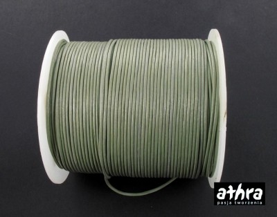 Rzemień naturalny, szary, lakierowany 1,5 mm, RZEM22