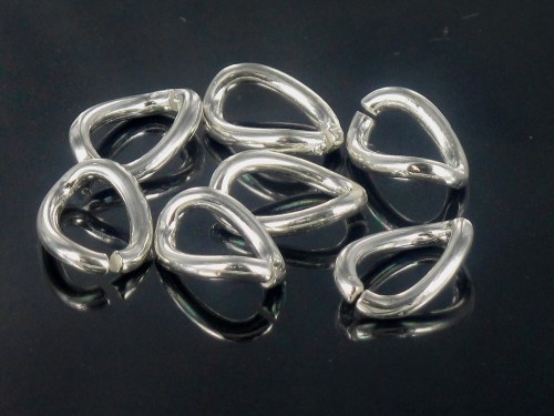 półfabrykat srebrny owal wygięty cięty  próba ag 925